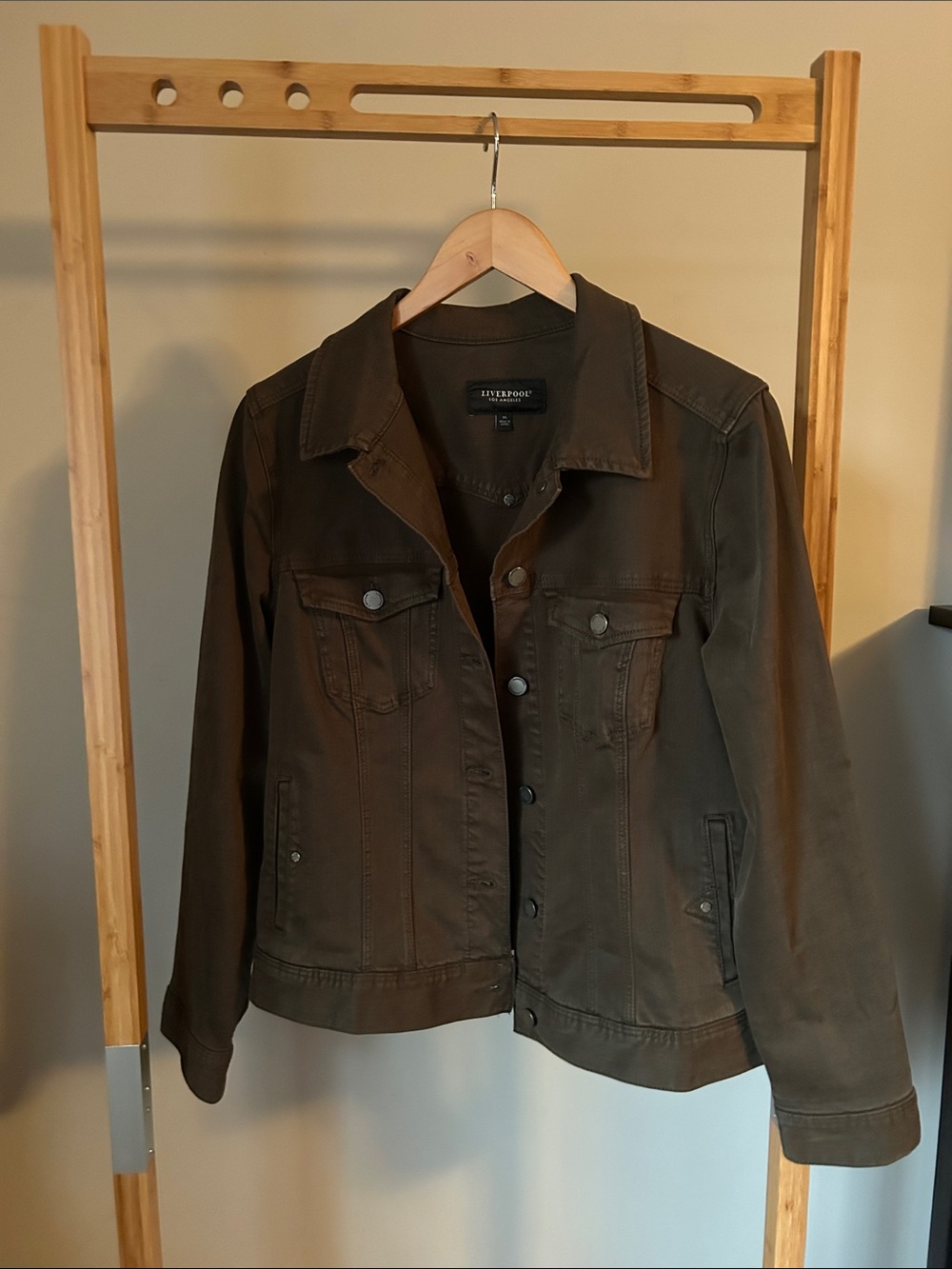Liverpool Olive Denim-Style Jacket